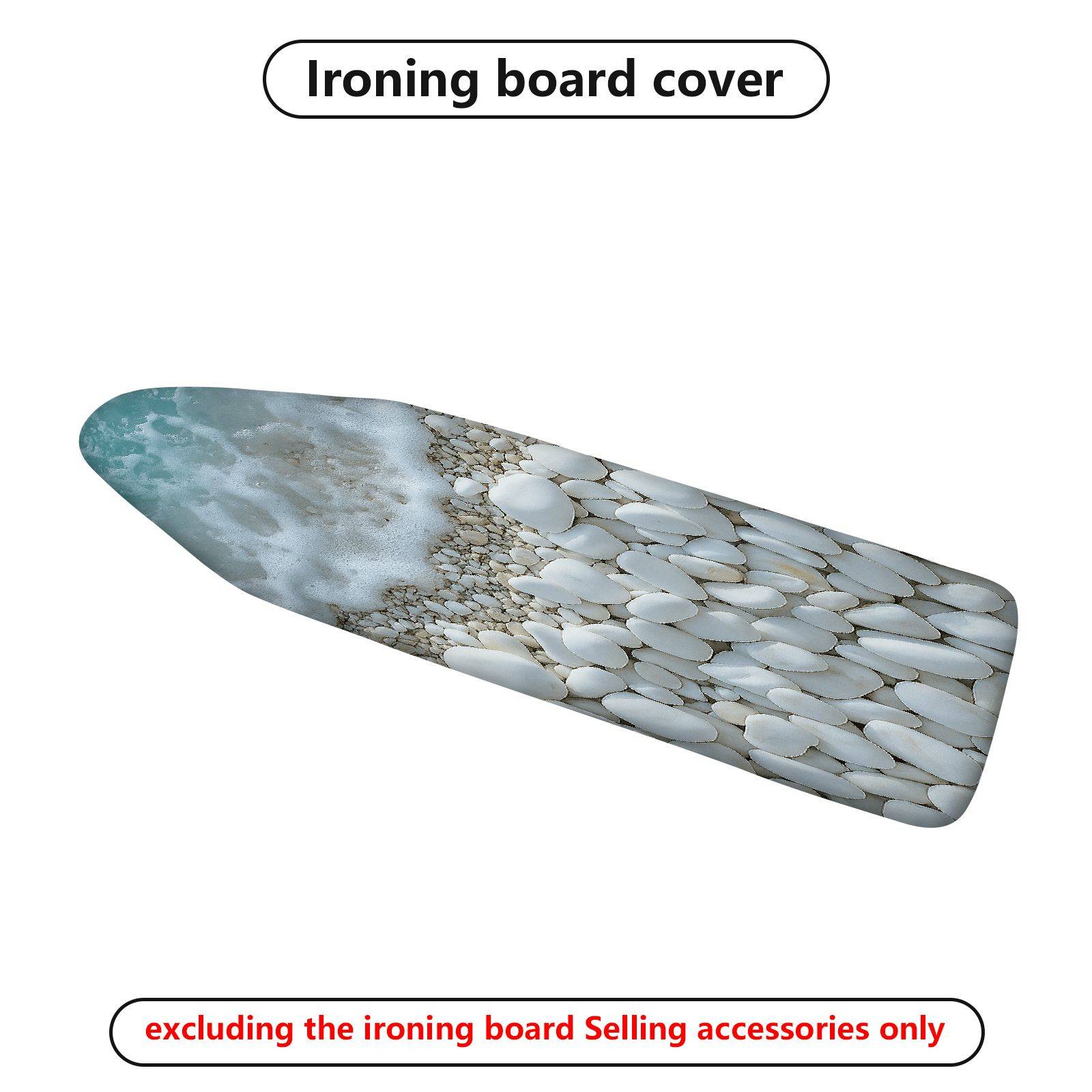 1-Piece Beach Pebble Ocean  Ironing Board Cover, Universal Size, Without Board