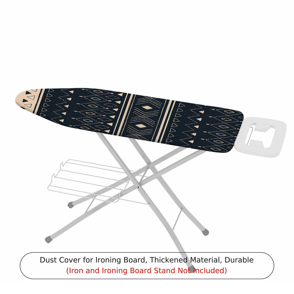 1-Piece Geometric Pattern Black Beige  Ironing Board Cover, Universal Size, Without Board