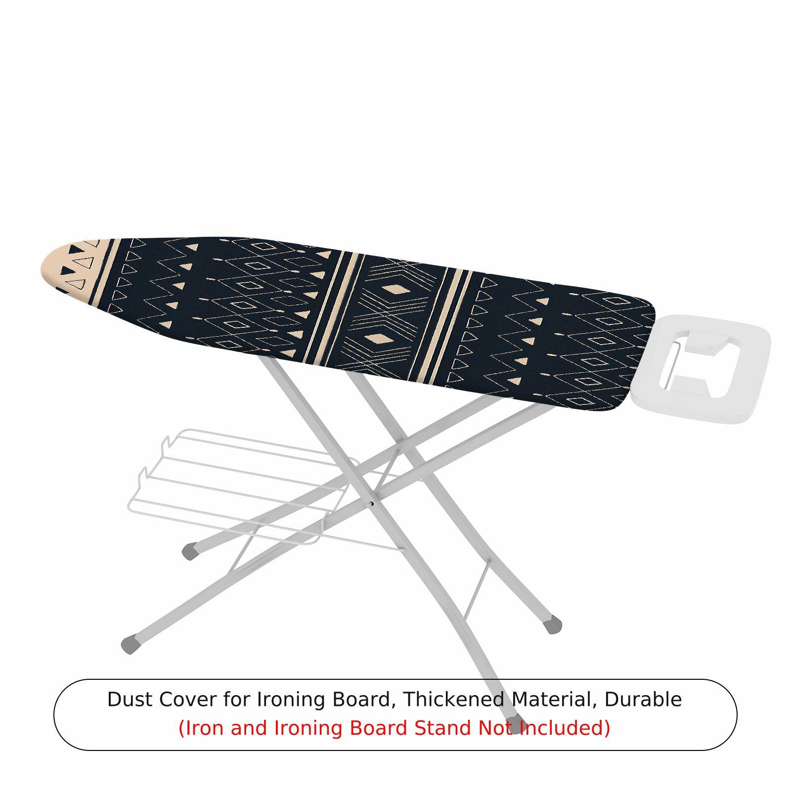 1-Piece Geometric Pattern Black Beige  Ironing Board Cover, Universal Size, Without Board