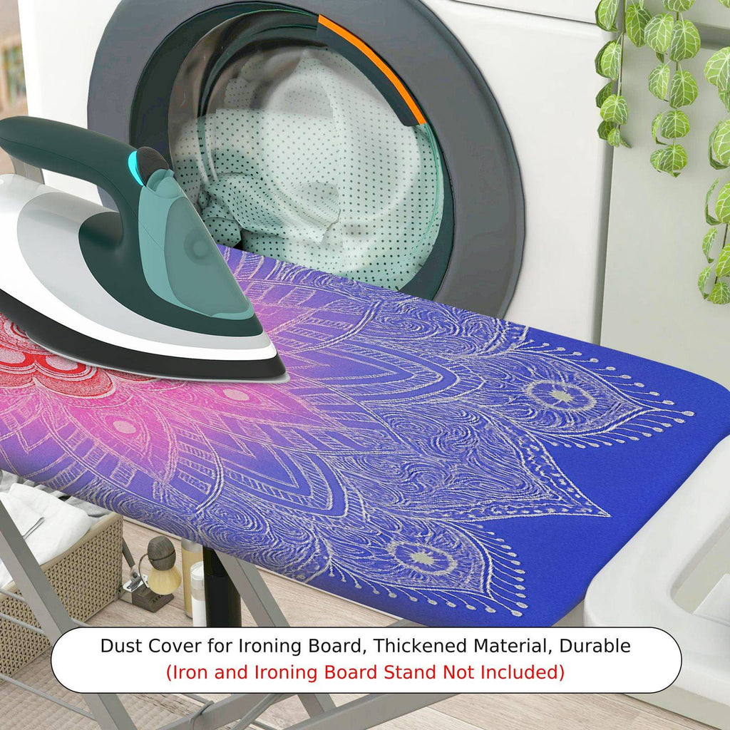 1-Piece Mandala Floral Pink  Ironing Board Cover, Universal Size, Without Board