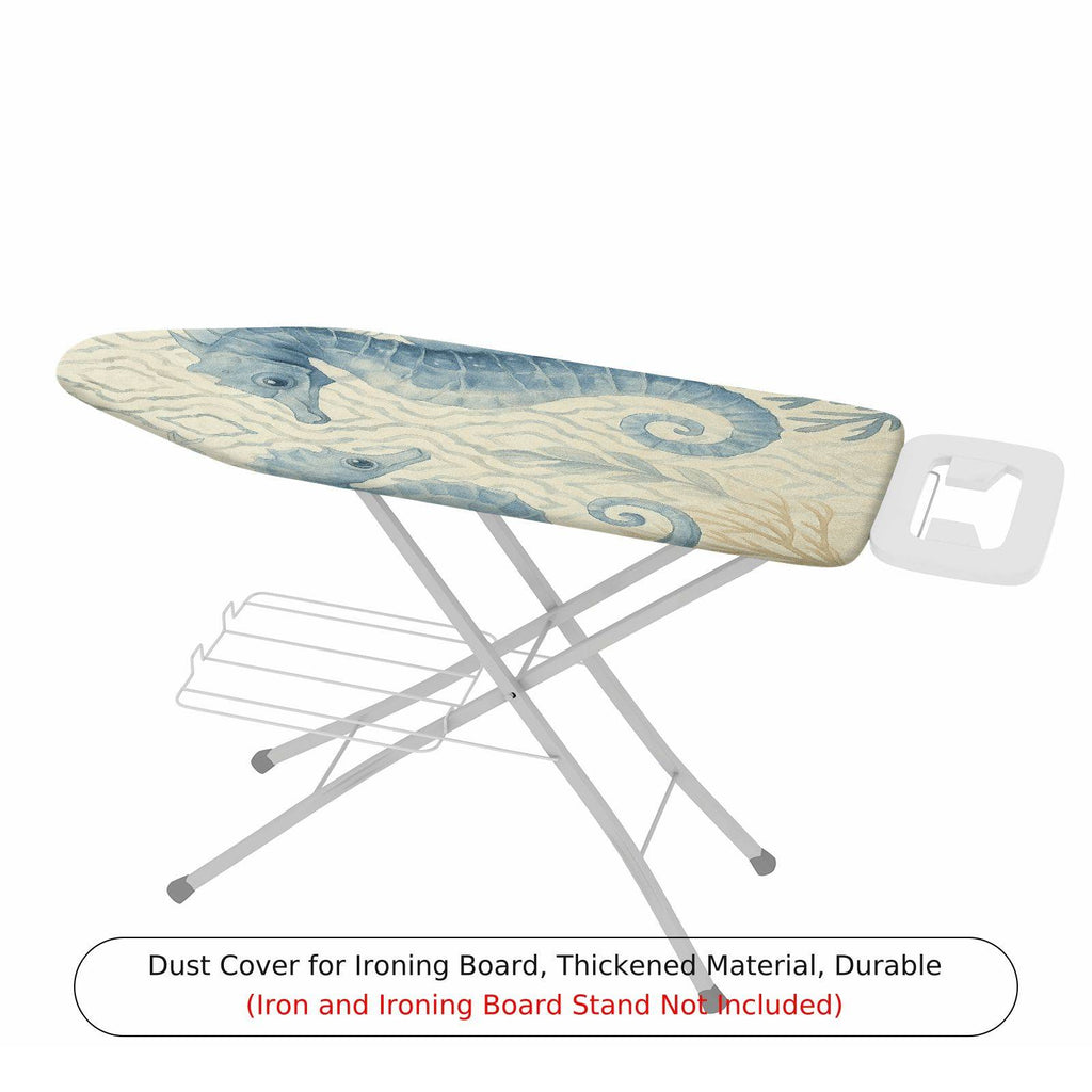 1-Piece Seahorse Ocean Blue  Ironing Board Cover, Universal Size, Without Board