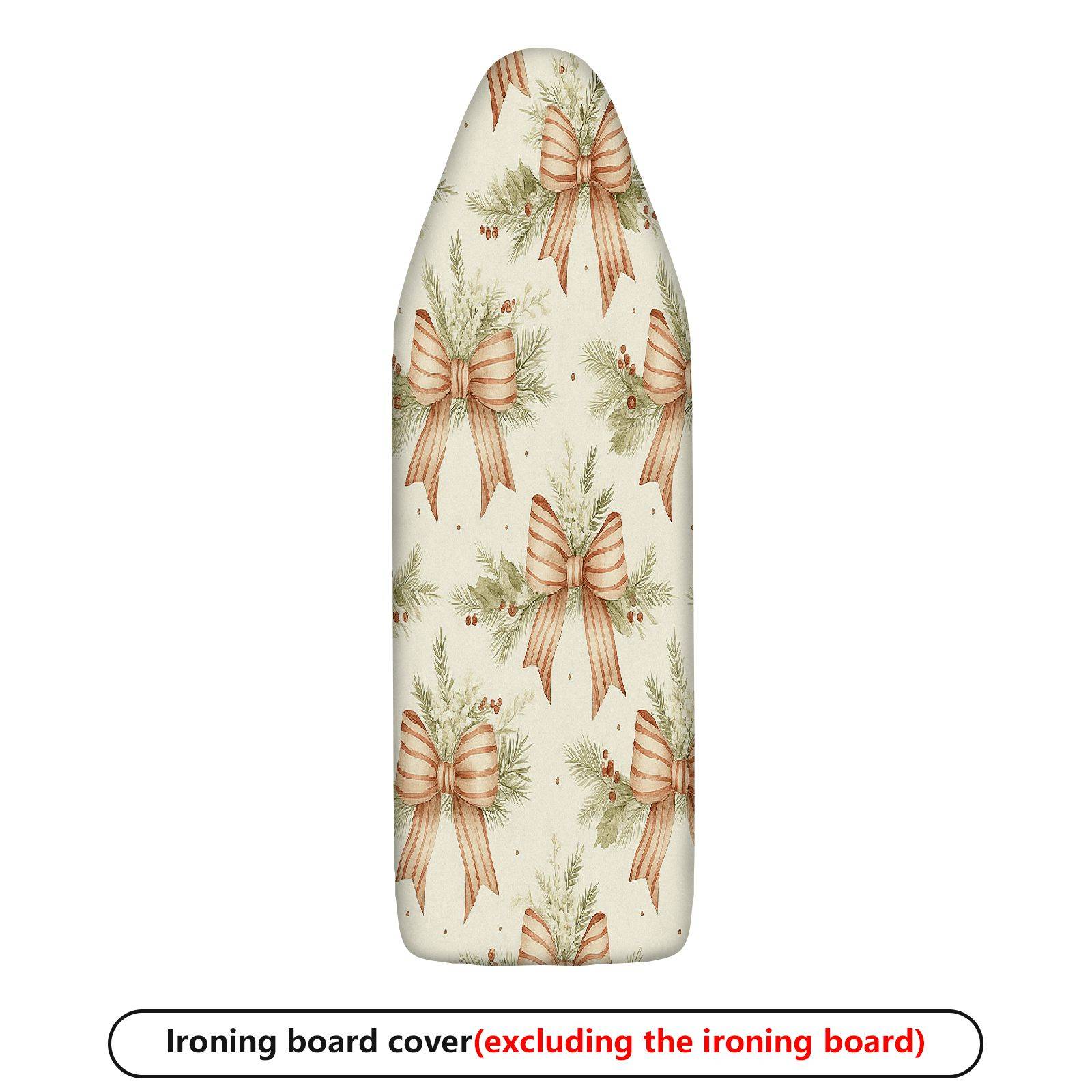 1-Piece Christmas Bow Pinecone Festive  Ironing Board Cover, Universal Size, Without Board
