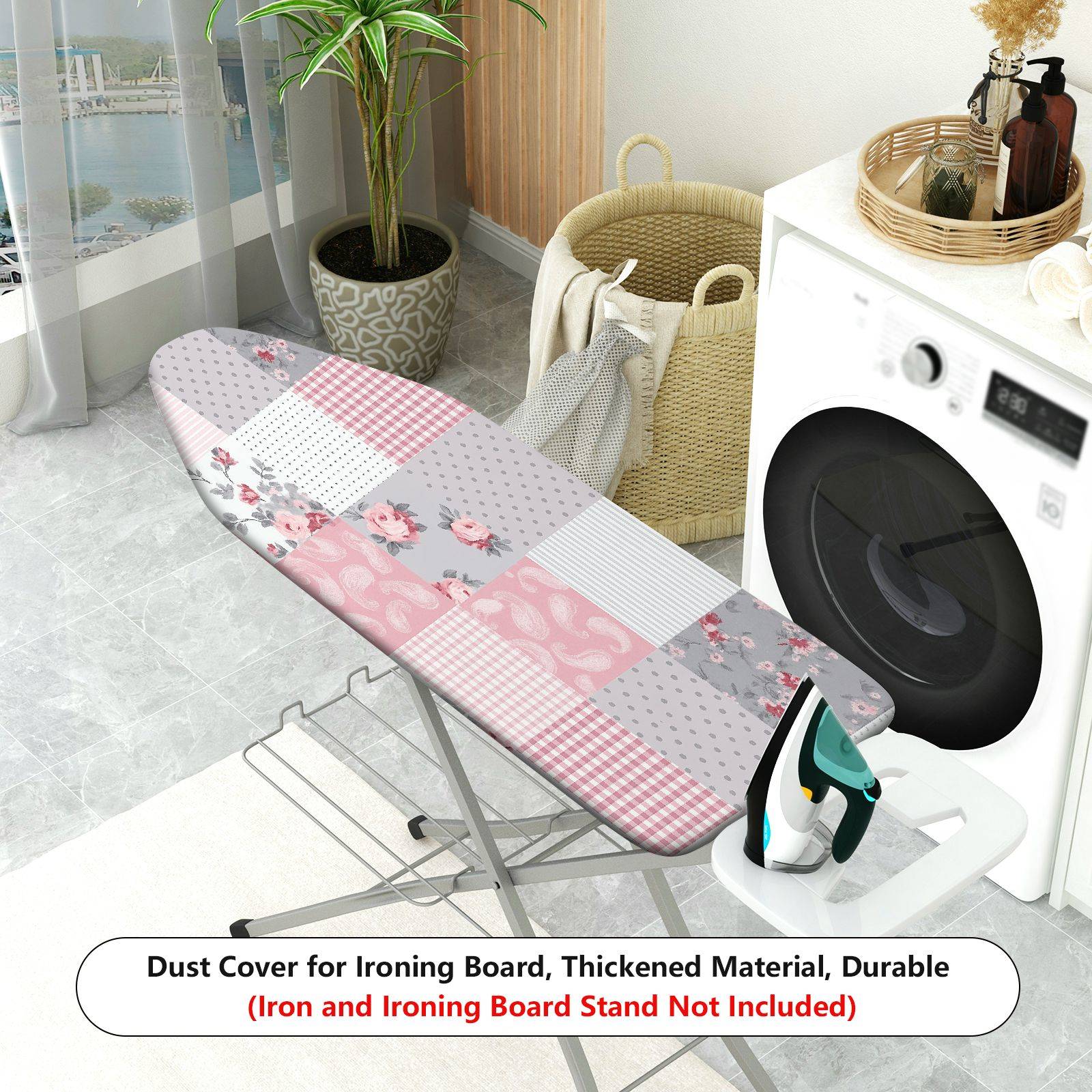 1-Piece Floral Patchwork Retro Romantic  Ironing Board Cover, Universal Size, Without Board