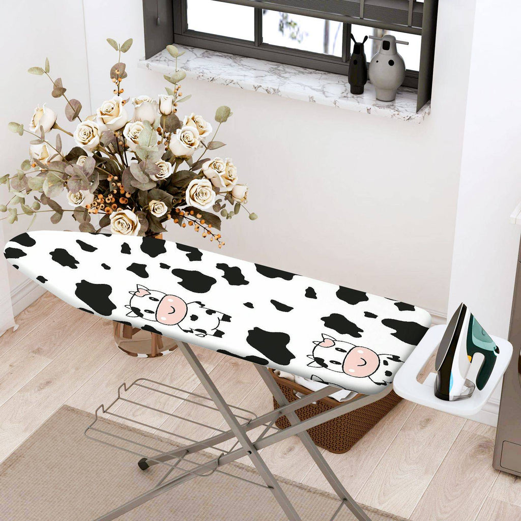 1-Piece Cow Animal Black White  Ironing Board Cover, Universal Size, Without Board