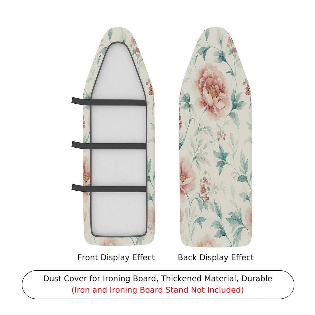 1-Piece Floral Pattern Pink Green  Ironing Board Cover, Universal Size, Without Board