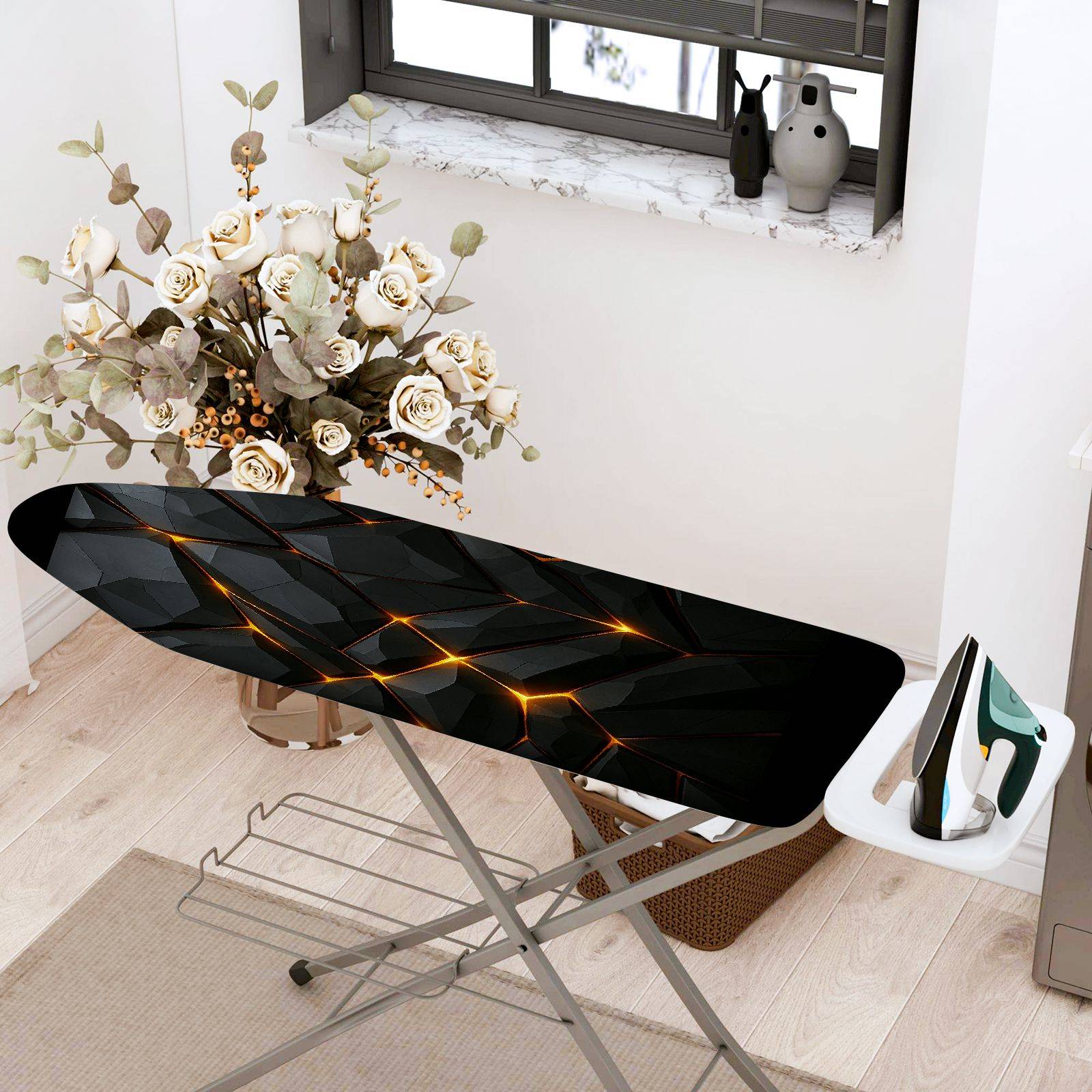 1-Piece Abstract Geometric Modern  Ironing Board Cover, Universal Size, Without Board