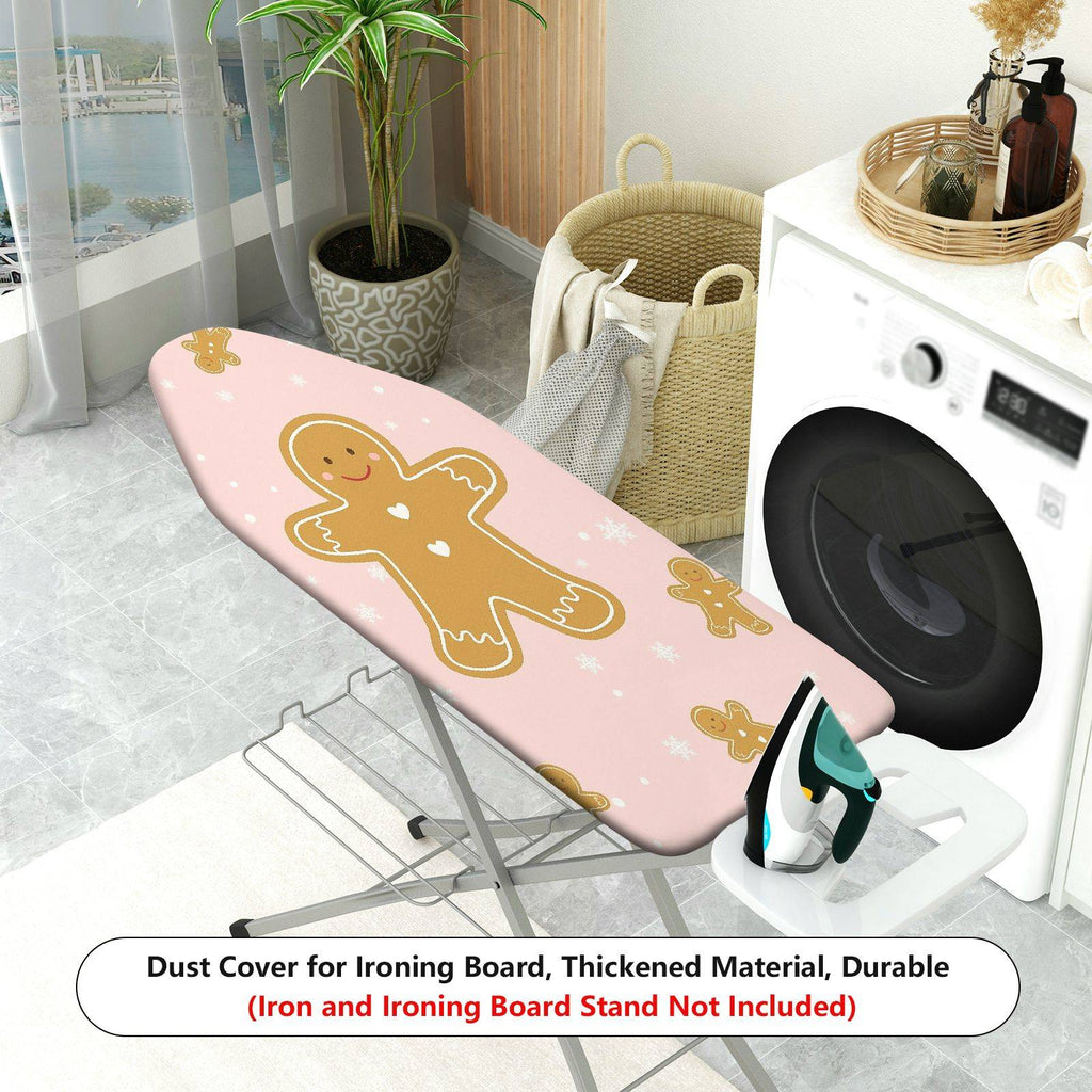 1-Piece Christmas Gingerbread Snowflakes  Ironing Board Cover, Universal Size, Without Board