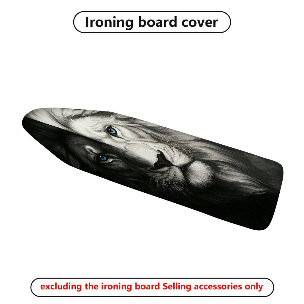 1-Piece Lion Animal Art Black  Ironing Board Cover, Universal Size, Without Board