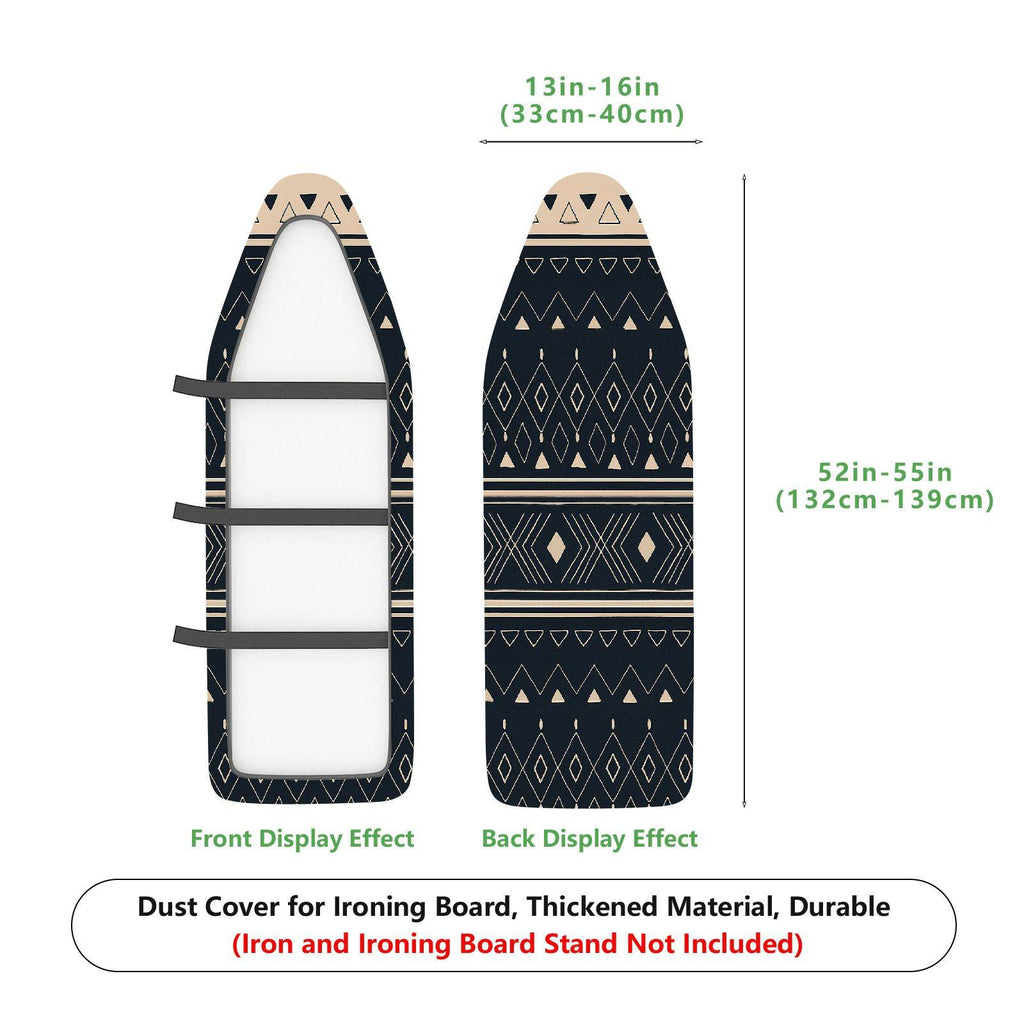 1-Piece Geometric Pattern Black Beige  Ironing Board Cover, Universal Size, Without Board
