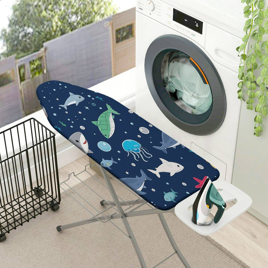 1-Piece Nautical Marine Ocean  Ironing Board Cover, Universal Size, Without Board
