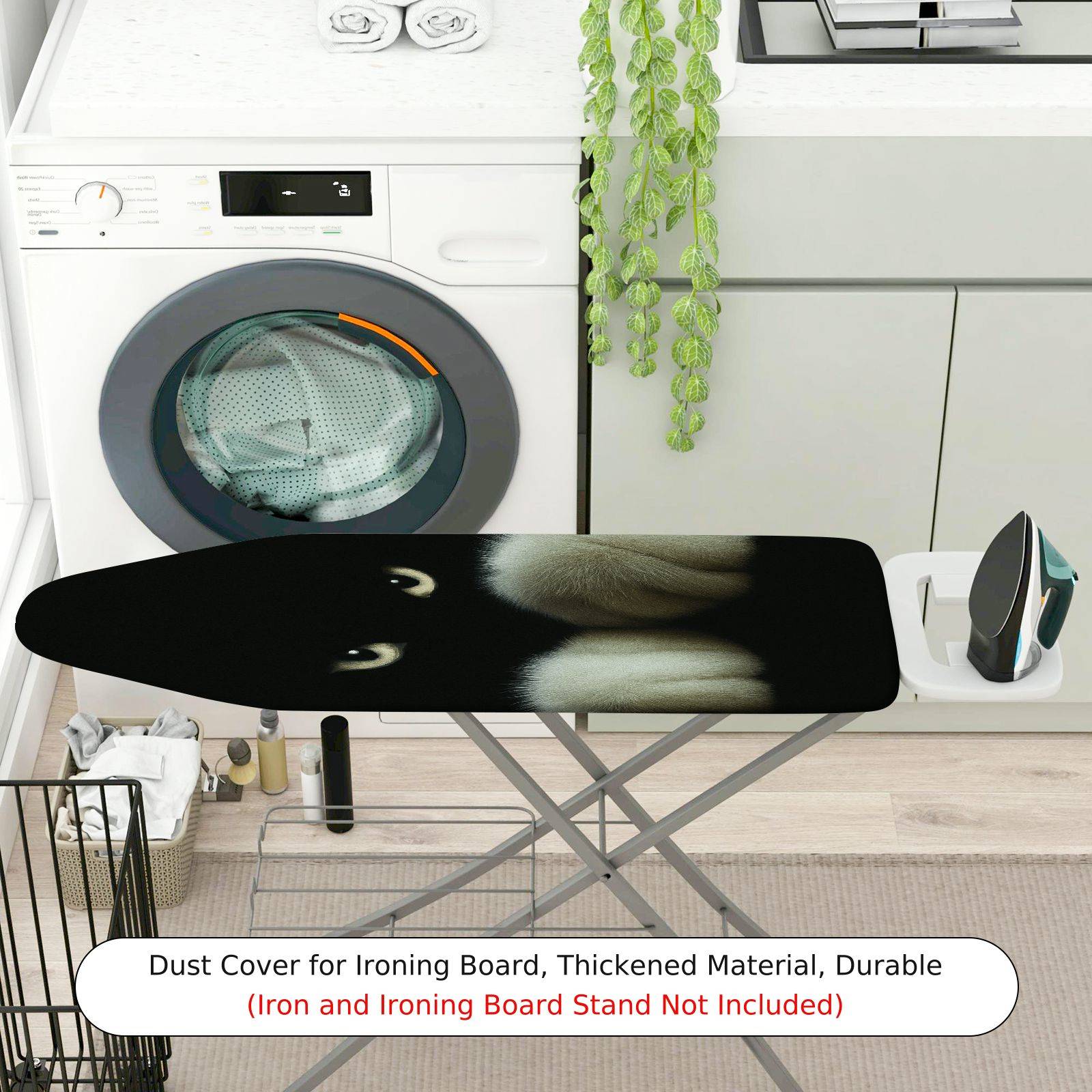 1-Piece Cat Paw Pattern Animal Black  Ironing Board Cover, Universal Size, Without Board