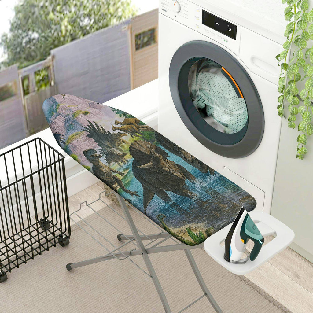 1-Piece Dinosaur Jungle Adventure  Ironing Board Cover, Universal Size, Without Board