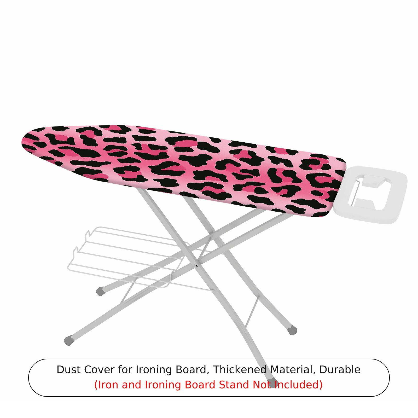 1-Piece Leopard Print Pink Decorative  Ironing Board Cover, Universal Size, Without Board