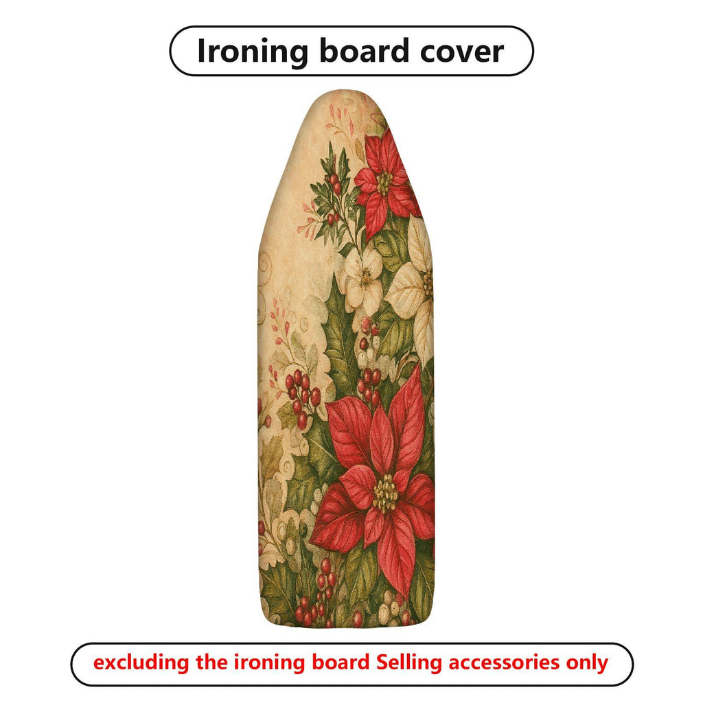 1-Piece Christmas Floral Festive  Ironing Board Cover, Universal Size, Without Board