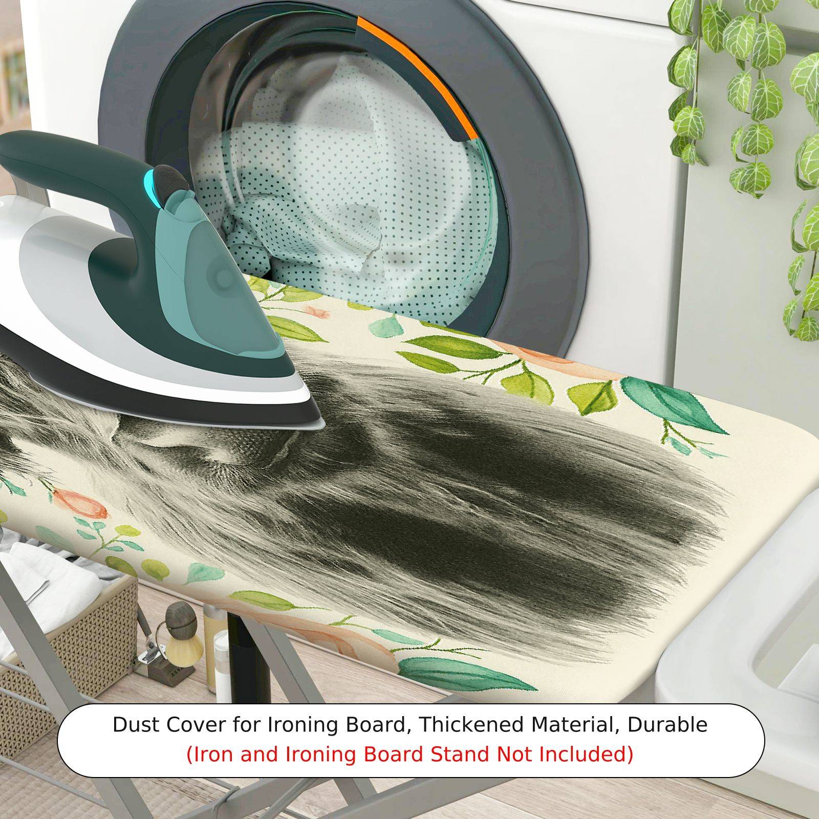 1-Piece Floral Animal Nature  Ironing Board Cover, Universal Size, Without Board