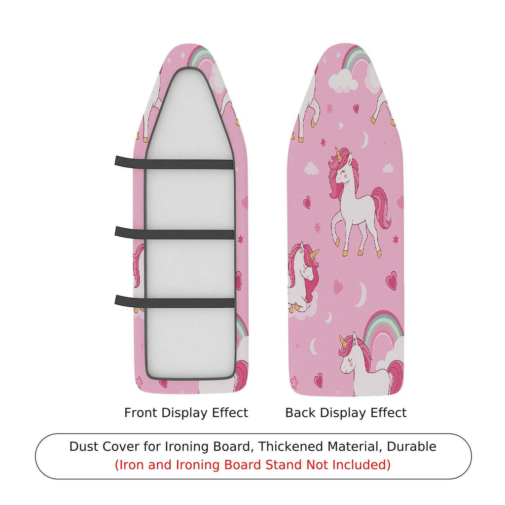 1-Piece Unicorn Pink Rainbow  Ironing Board Cover, Universal Size, Without Board