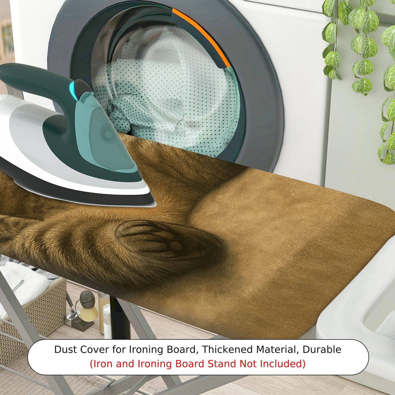 1-Piece Cat Animal Fun Art  Ironing Board Cover, Universal Size, Without Board