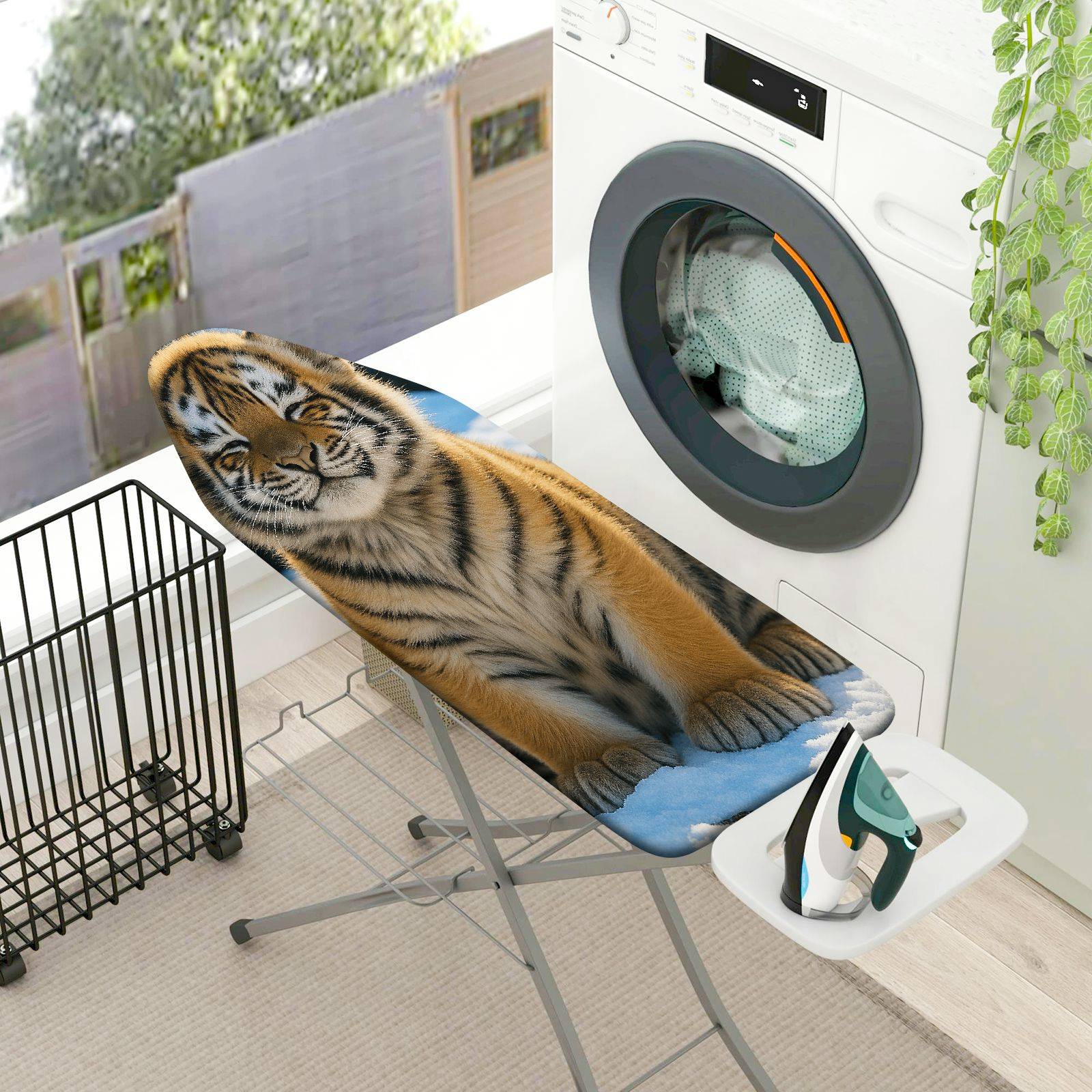 1-Piece Tiger Animal Nature  Ironing Board Cover, Universal Size, Without Board