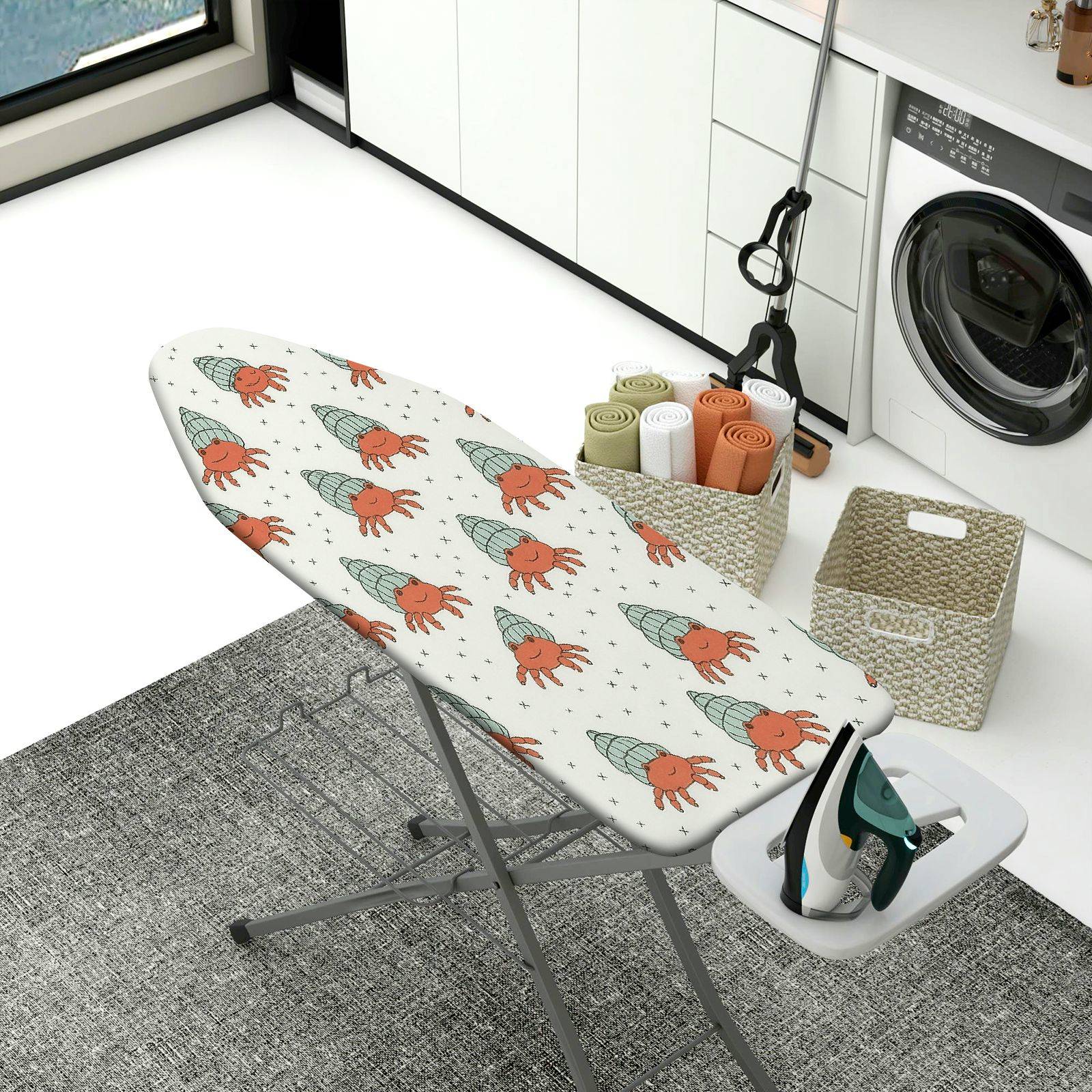 1-Piece Animal Crab  Ironing Board Cover, Universal Size, Without Board