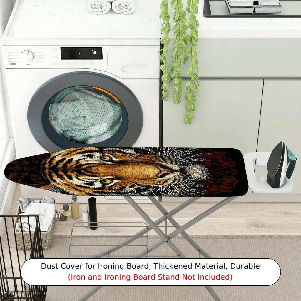 1-Piece Tiger Animal Wildlife  Ironing Board Cover, Universal Size, Without Board