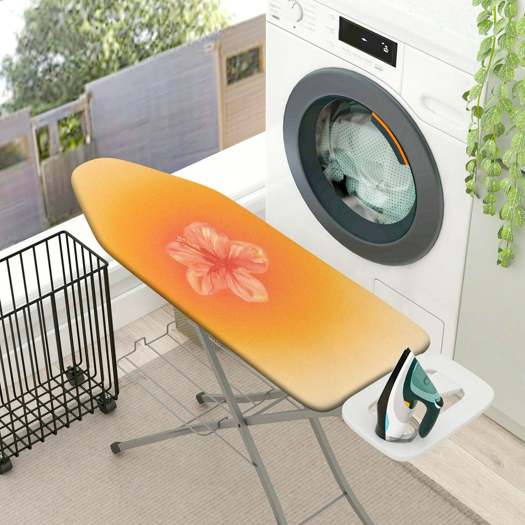 1-Piece Floral Orange Pink Blossom  Ironing Board Cover, Universal Size, Without Board