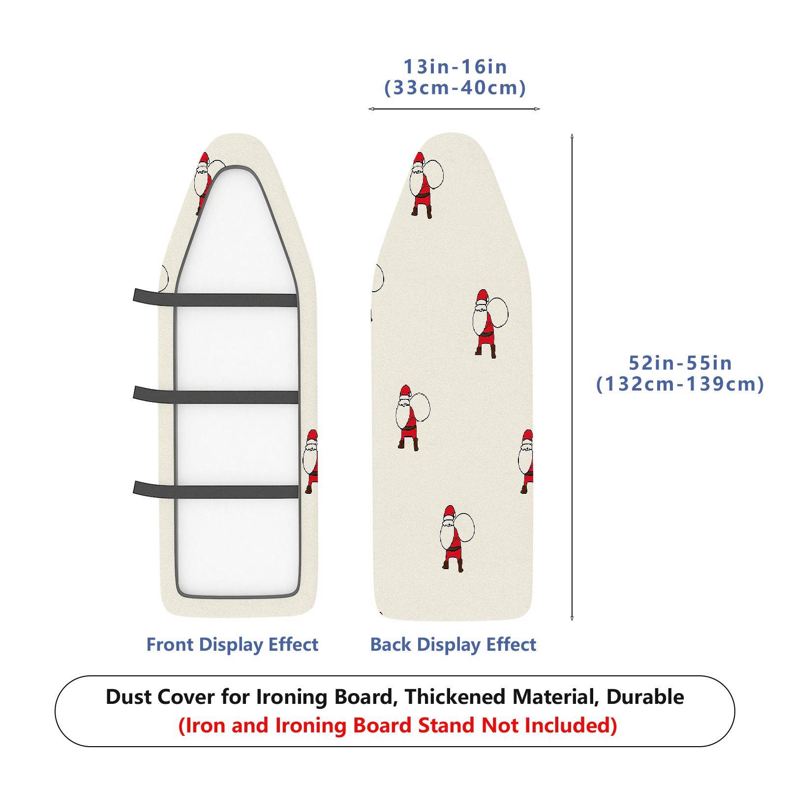1-Piece Christmas Santa Claus  Ironing Board Cover, Universal Size, Without Board