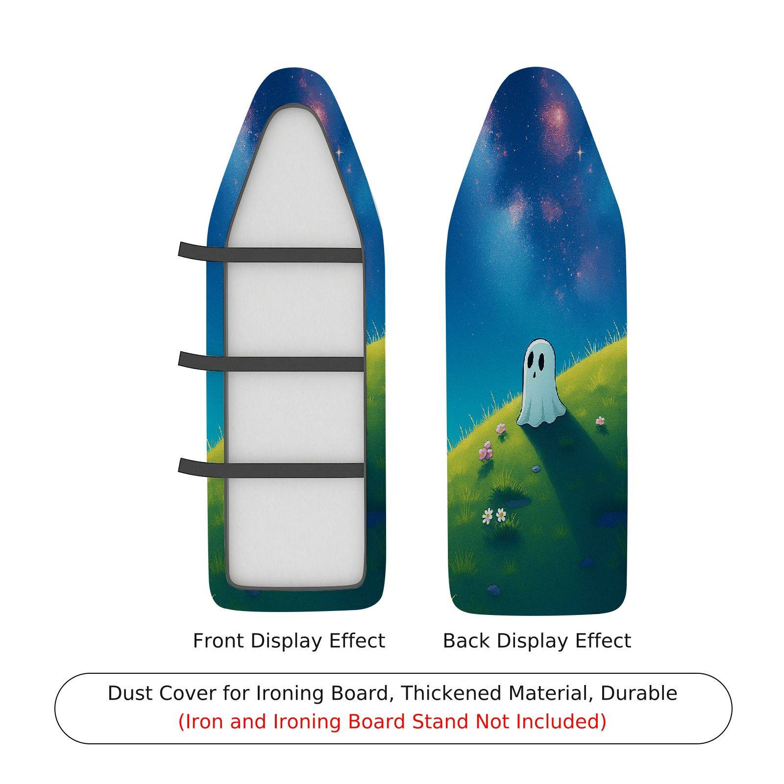 1-Piece Night Sky Ghost Animal  Ironing Board Cover, Universal Size, Without Board