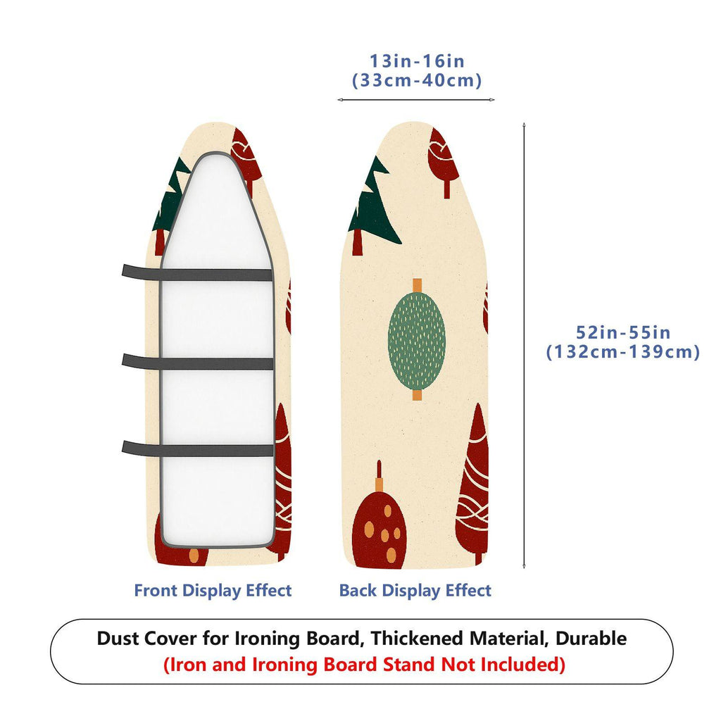 1-Piece Christmas Trees Ornaments Holiday  Ironing Board Cover, Universal Size, Without Board