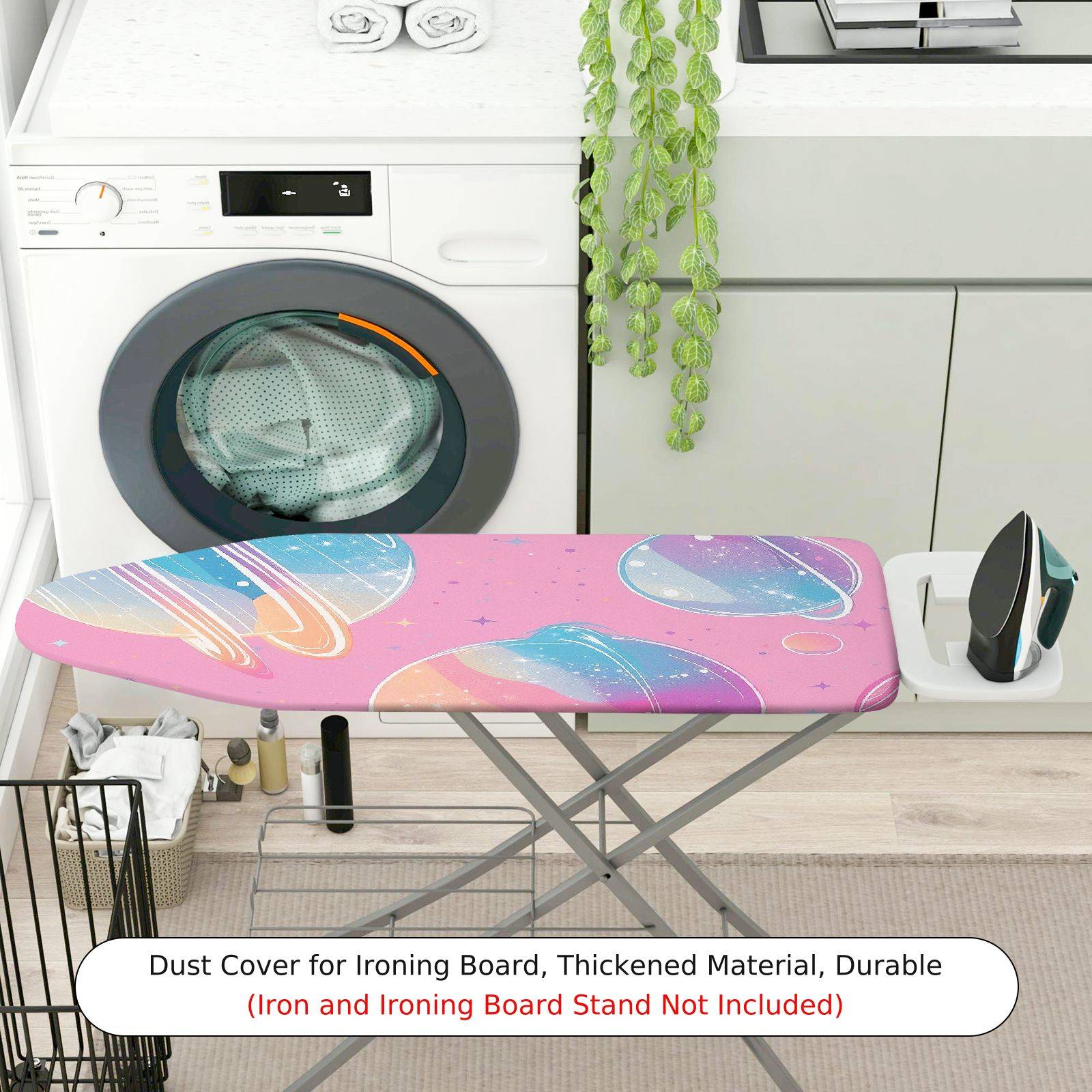 1-Piece Pink Galaxy Stars  Ironing Board Cover, Universal Size, Without Board