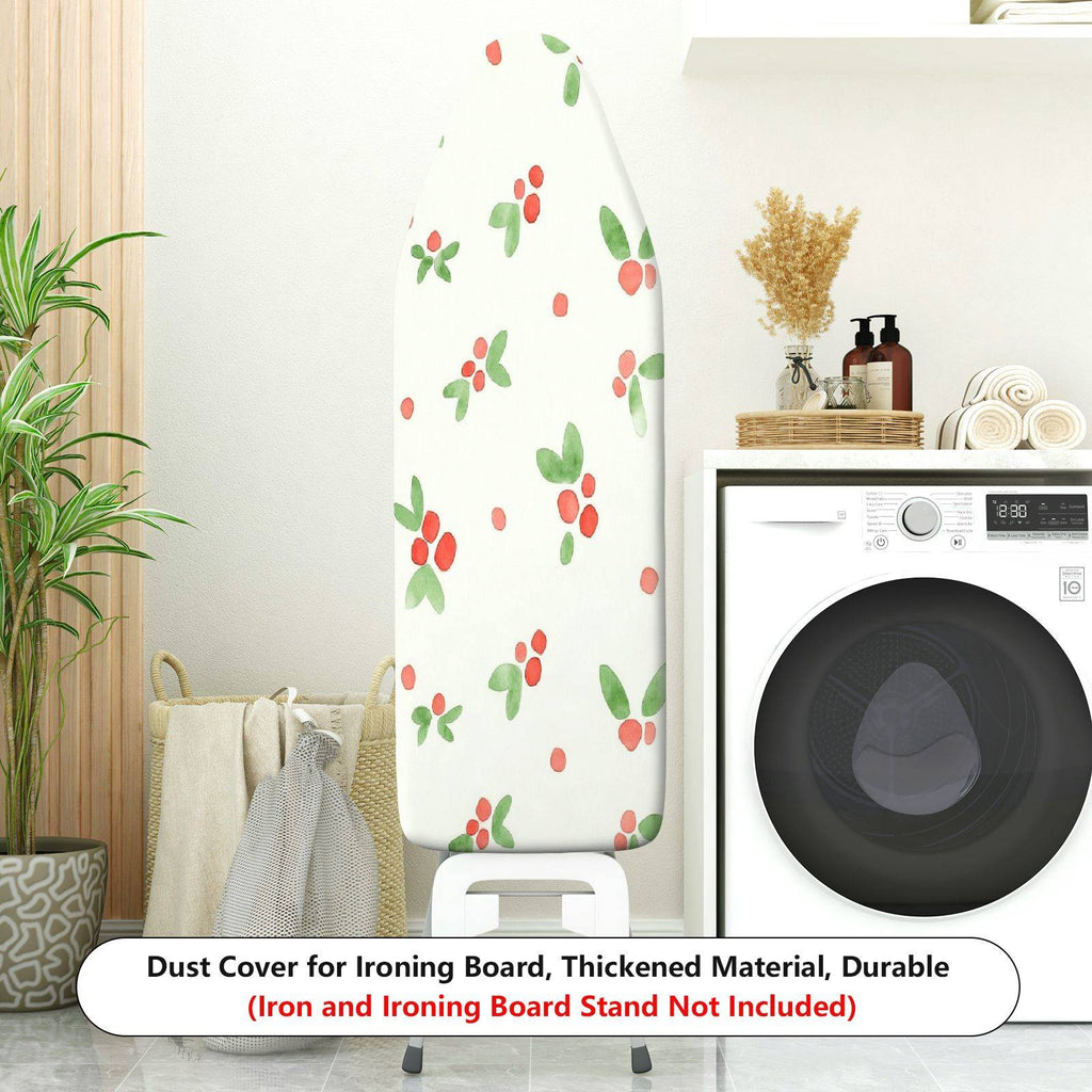 1-Piece Christmas Berry Floral Greenery  Ironing Board Cover, Universal Size, Without Board