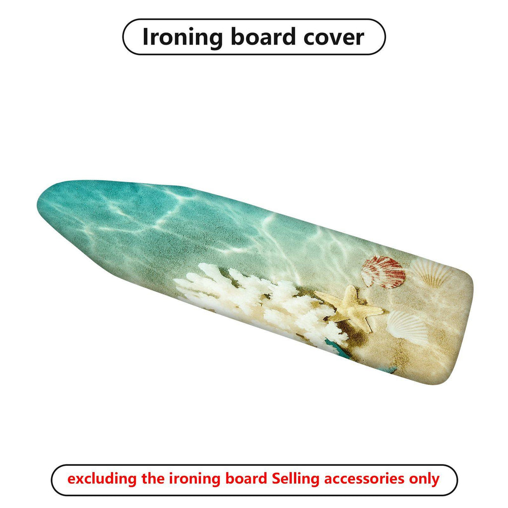 1-Piece Ocean Seashell Starfish  Ironing Board Cover, Universal Size, Without Board