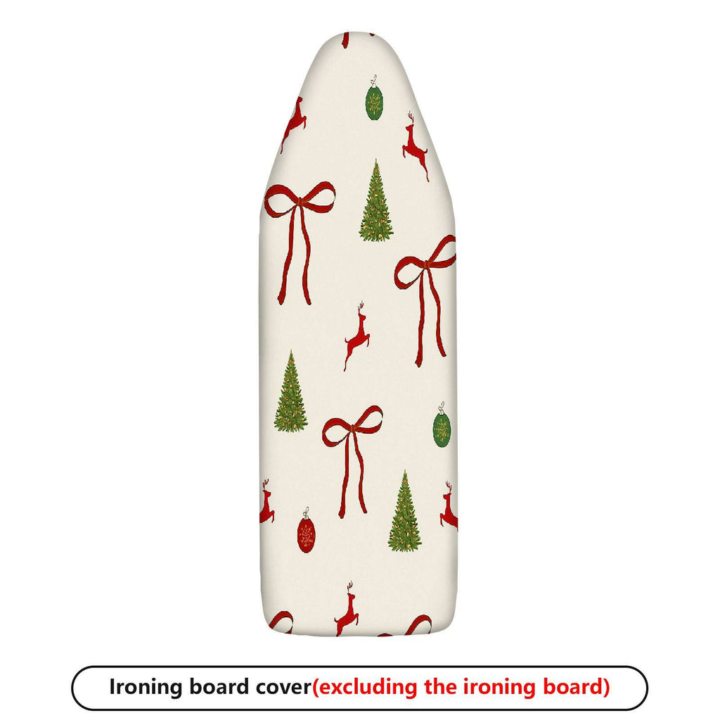 1-Piece Christmas Deer Tree Bow  Ironing Board Cover, Universal Size, Without Board