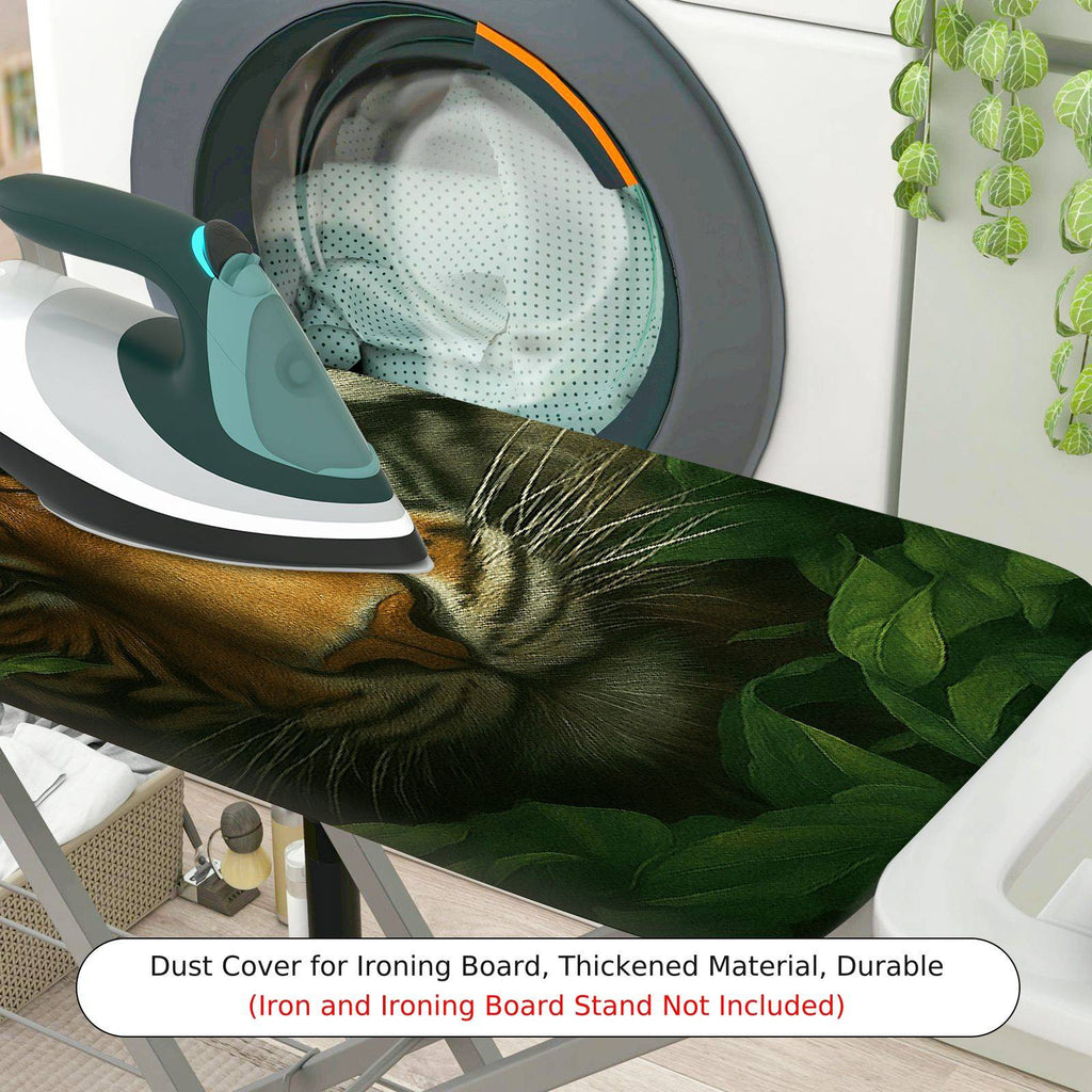 1-Piece Jungle Tiger Animal Artwork  Ironing Board Cover, Universal Size, Without Board