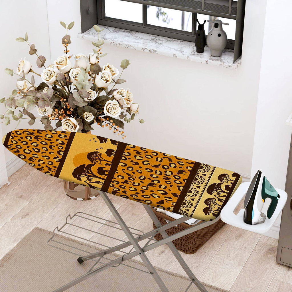 1-Piece Leopard Safari Animal  Ironing Board Cover, Universal Size, Without Board