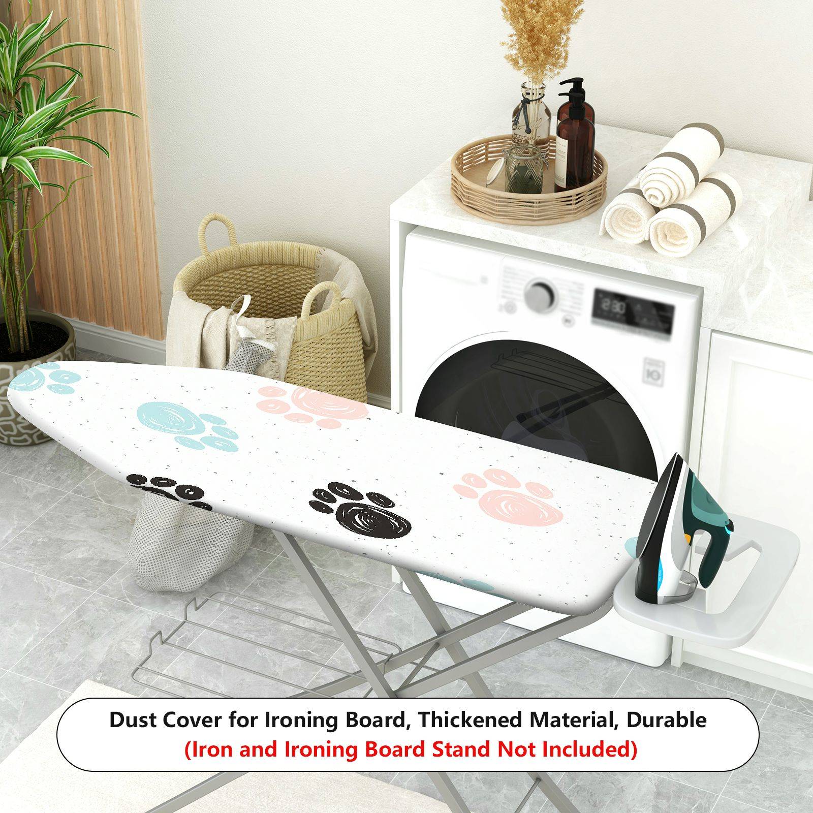 1-Piece Paw print Pattern Animal Design Cute Theme  Ironing Board Cover, Universal Size, Without Board