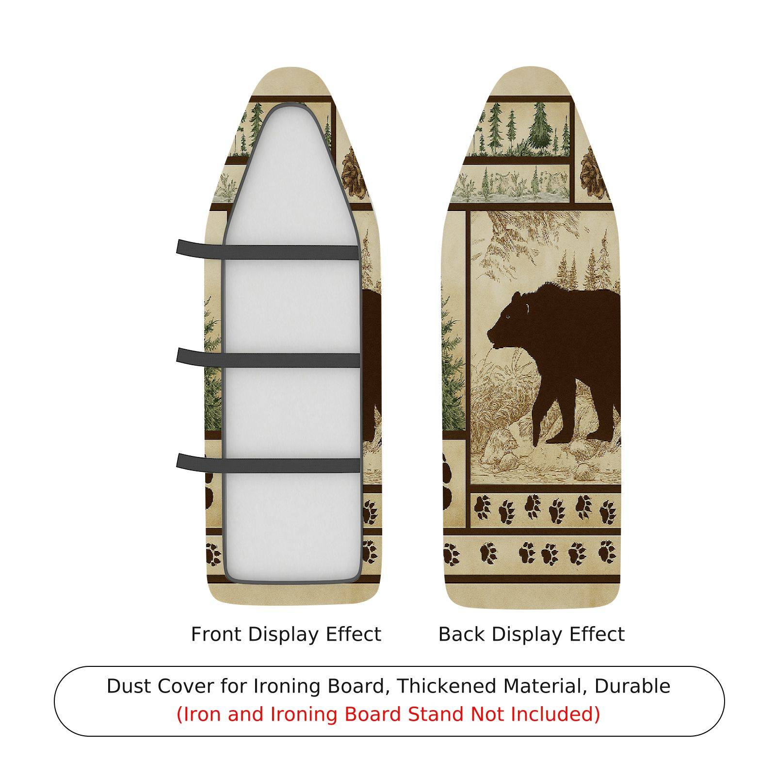 1-Piece Buffalo Woodland Animal Print  Ironing Board Cover, Universal Size, Without Board