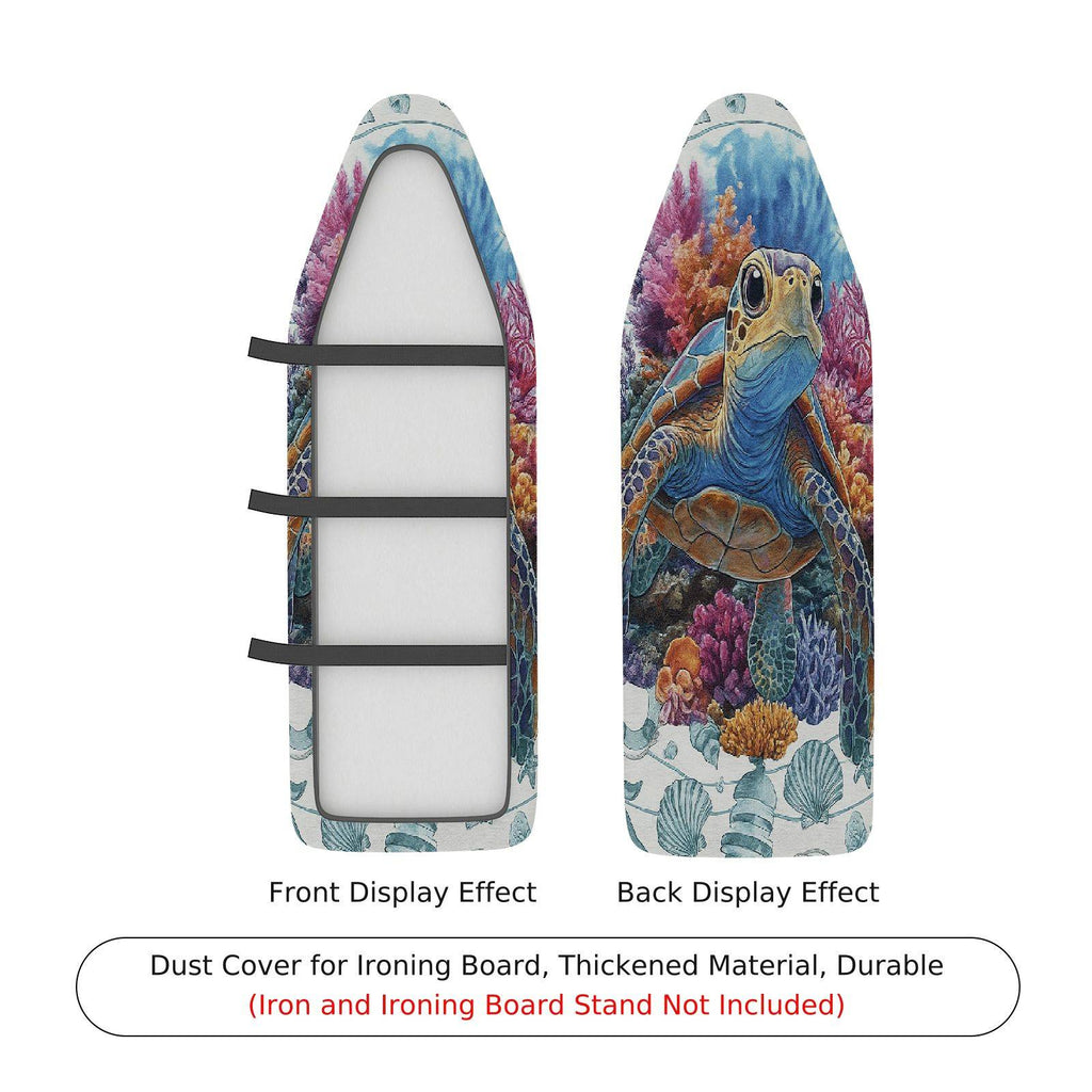 1-Piece Sea Turtle Coral Ocean  Ironing Board Cover, Universal Size, Without Board