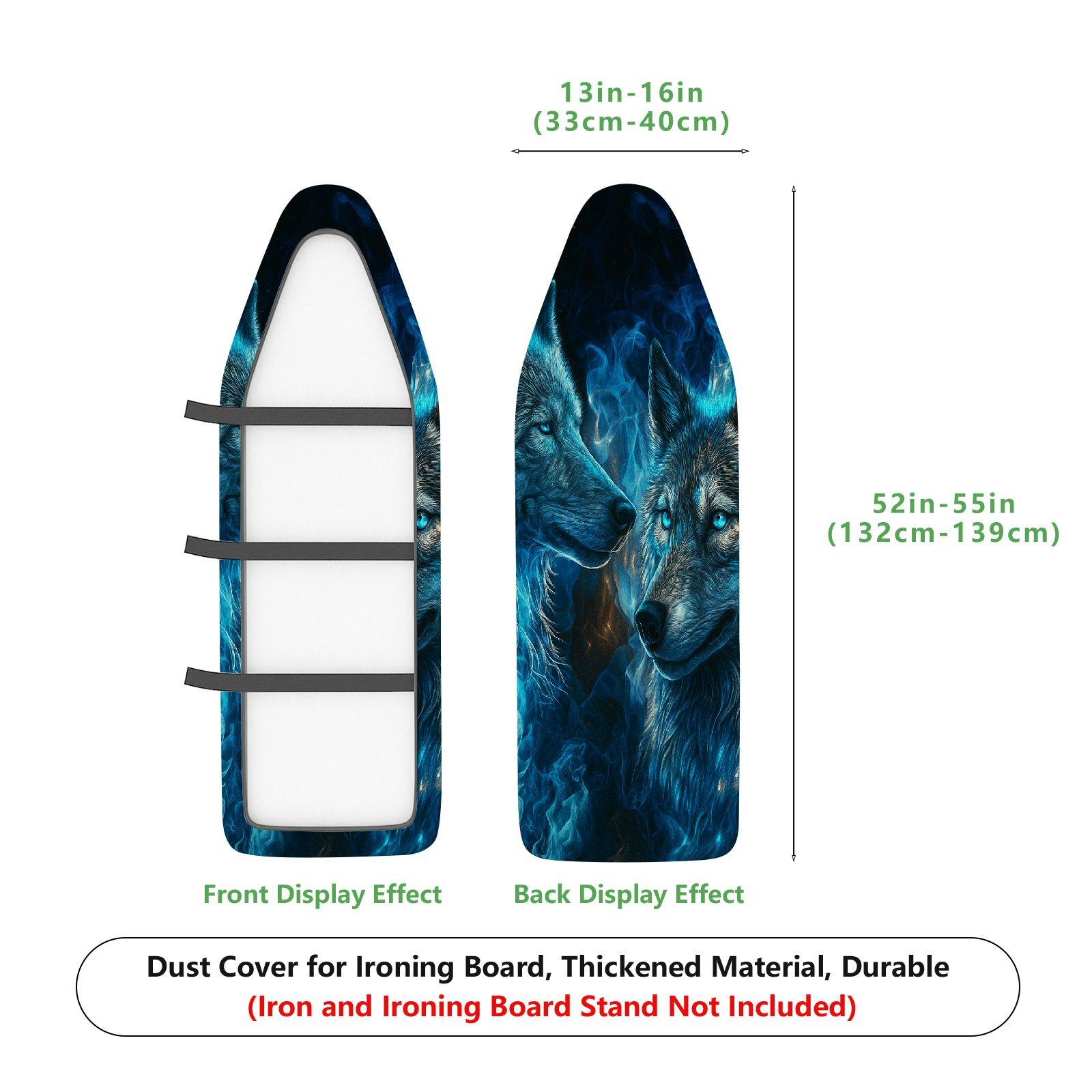 1-Piece Wolf Animal Nature  Ironing Board Cover, Universal Size, Without Board