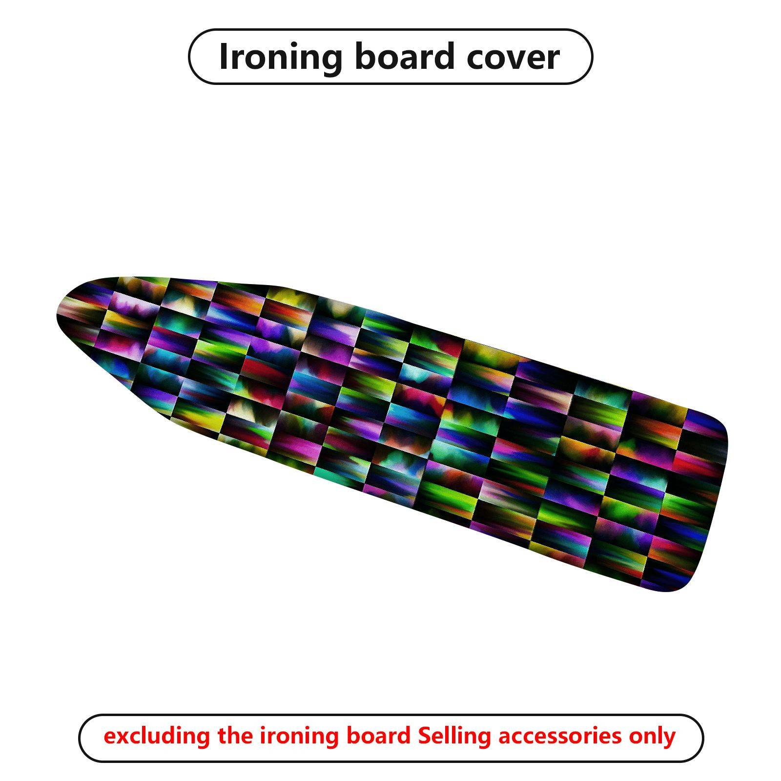 1-Piece Colorful Pattern Abstract Mosaic  Ironing Board Cover, Universal Size, Without Board