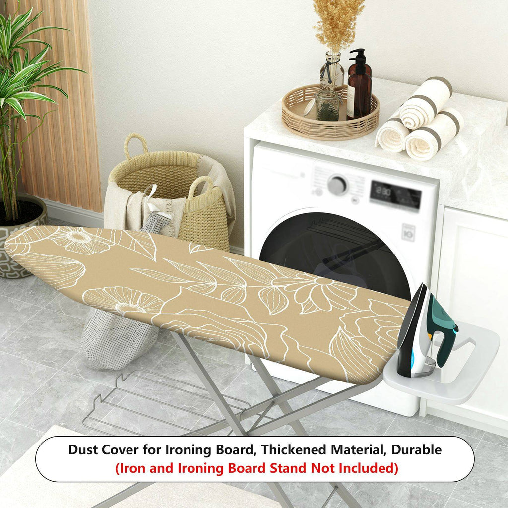 1-Piece Floral Beige Modern  Ironing Board Cover, Universal Size, Without Board