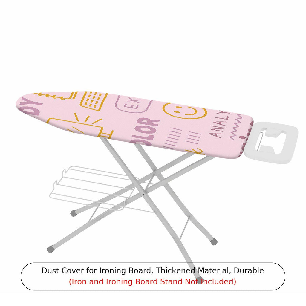 1-Piece Pink  Smile Abstract  Ironing Board Cover, Universal Size, Without Board