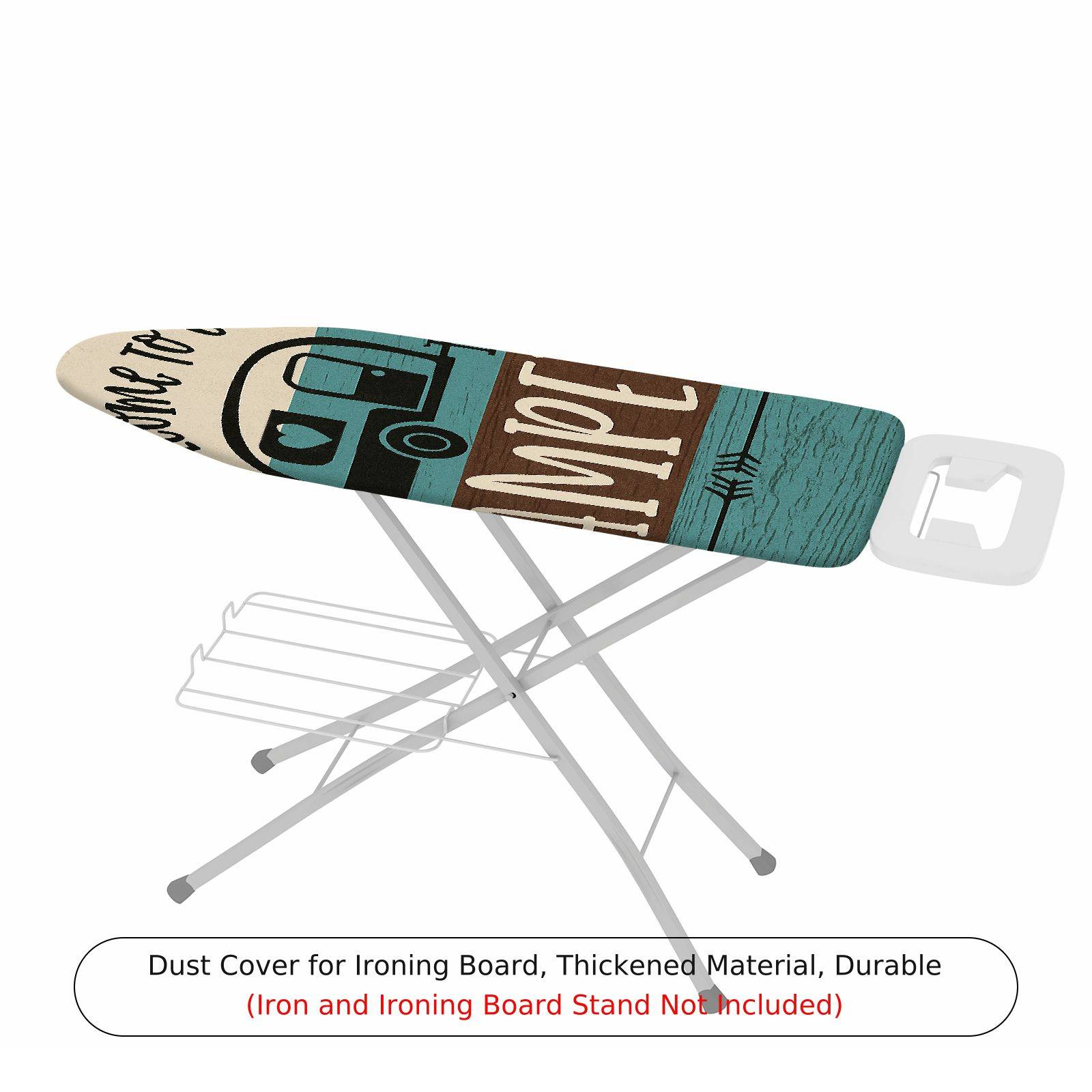 1-Piece Camper Retro Travel Adventure  Ironing Board Cover, Universal Size, Without Board