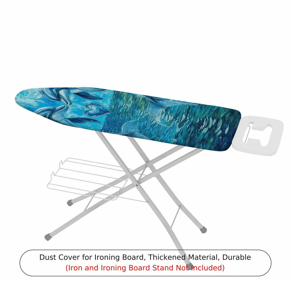 1-Piece Dolphin Ocean Blue  Ironing Board Cover, Universal Size, Without Board