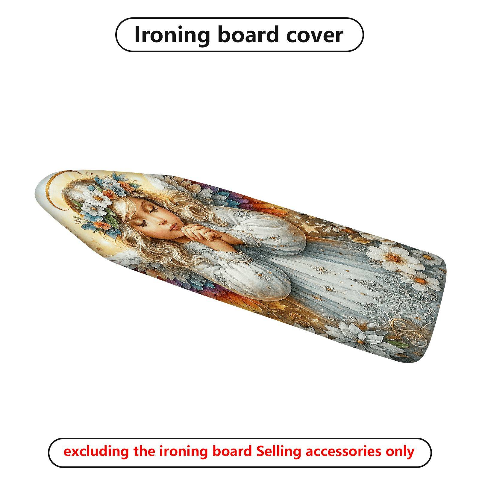 1-Piece Angel Floral Artistic  Ironing Board Cover, Universal Size, Without Board
