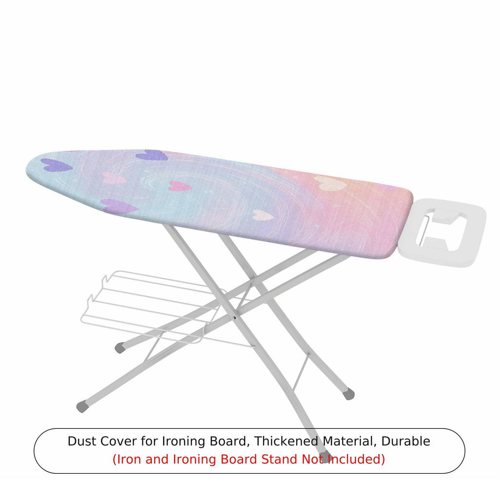 1-Piece Pastel Heart Pattern Pretty Pink  Ironing Board Cover, Universal Size, Without Board