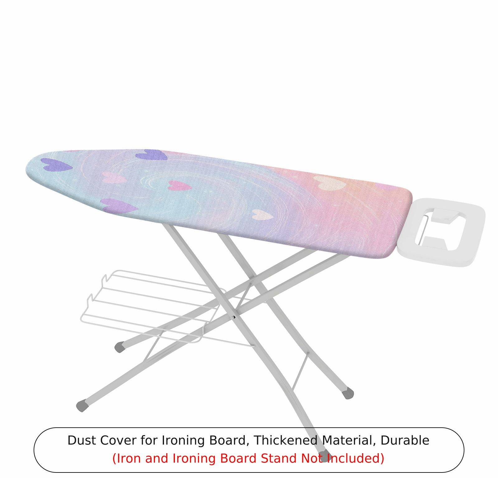 1-Piece Pastel Heart Pattern Pretty Pink  Ironing Board Cover, Universal Size, Without Board