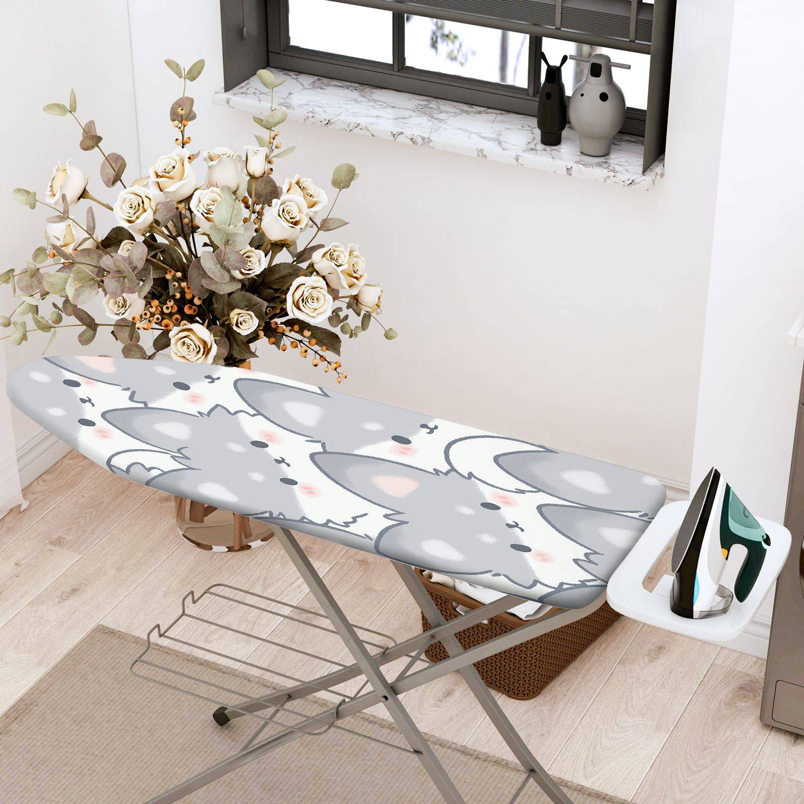 1-Piece Cat  Animal  Ironing Board Cover, Universal Size, Without Board