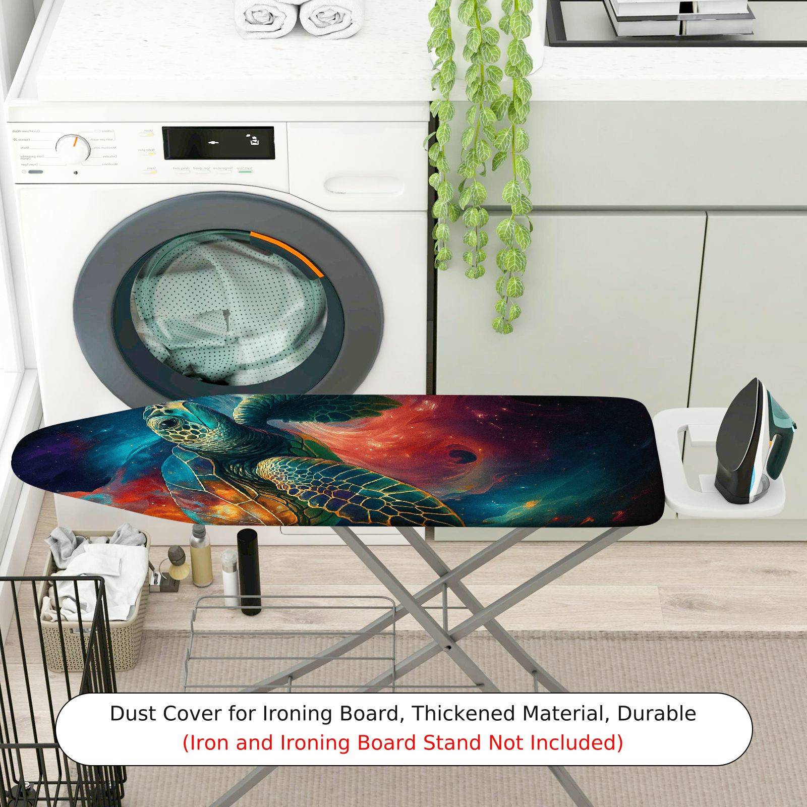 1-Piece Ocean Turtle Space  Ironing Board Cover, Universal Size, Without Board
