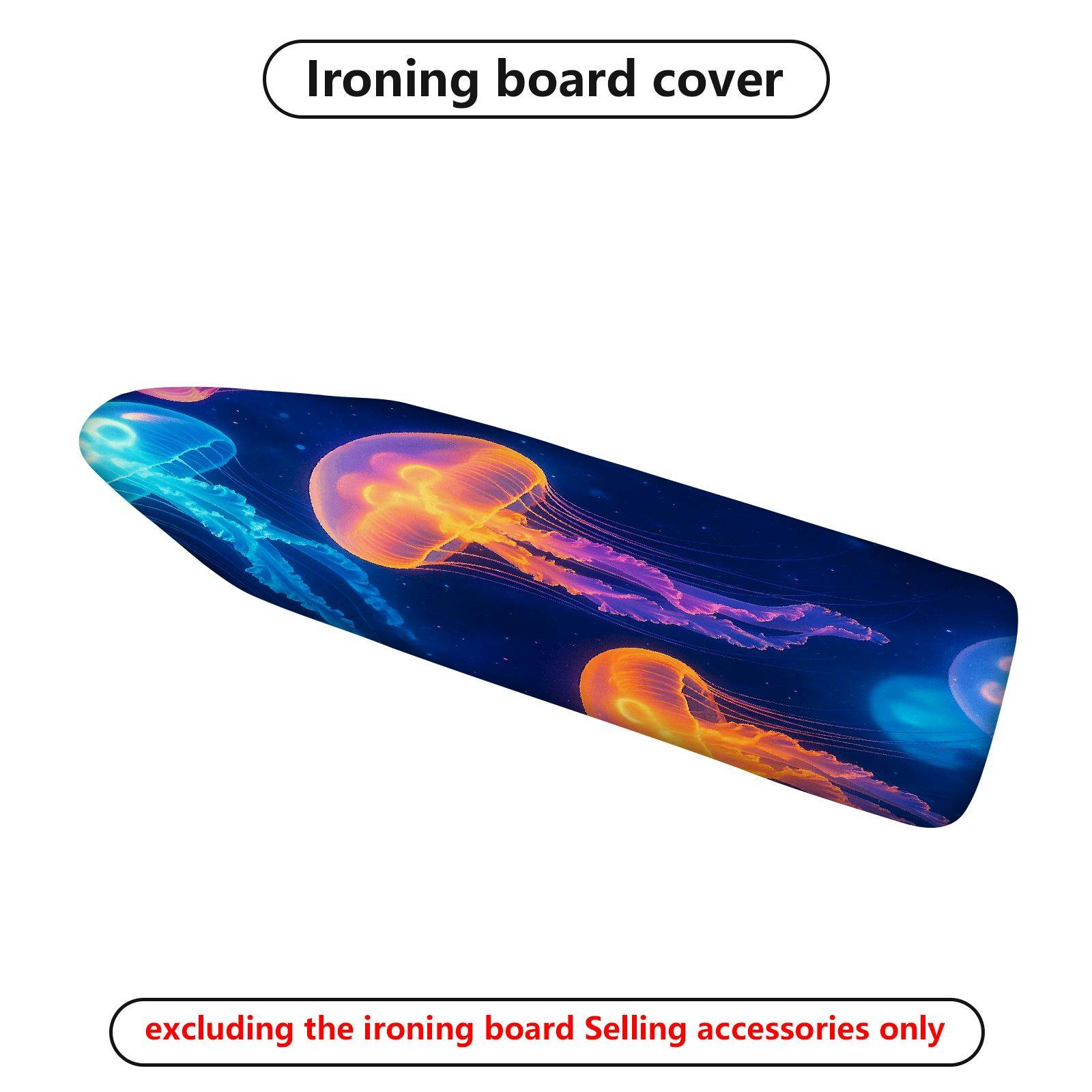 1-Piece Jellyfish Ocean Sea  Ironing Board Cover, Universal Size, Without Board