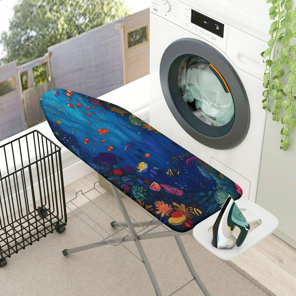 1-Piece ocean underwater colorful  Ironing Board Cover, Universal Size, Without Board